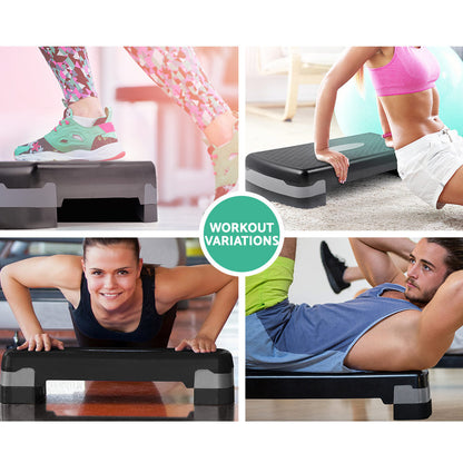 Everfit Aerobic Step Exercise Stepper Steps Home Gym Fitness Block Bench Riser.