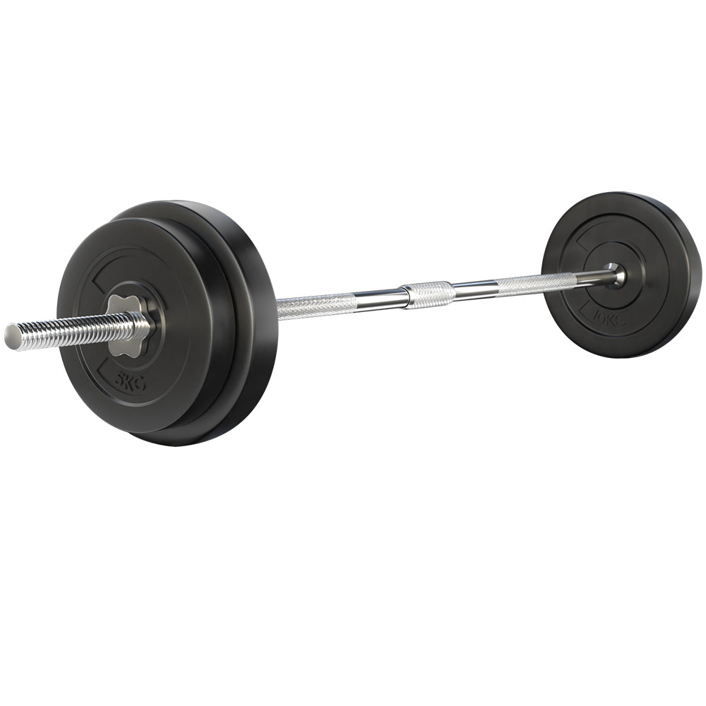 Everfit 38kg Barbell Set Weight Plates Bar Lifting Bench 168cm.
