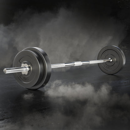 Everfit 38kg Barbell Set Weight Plates Bar Lifting Bench 168cm.