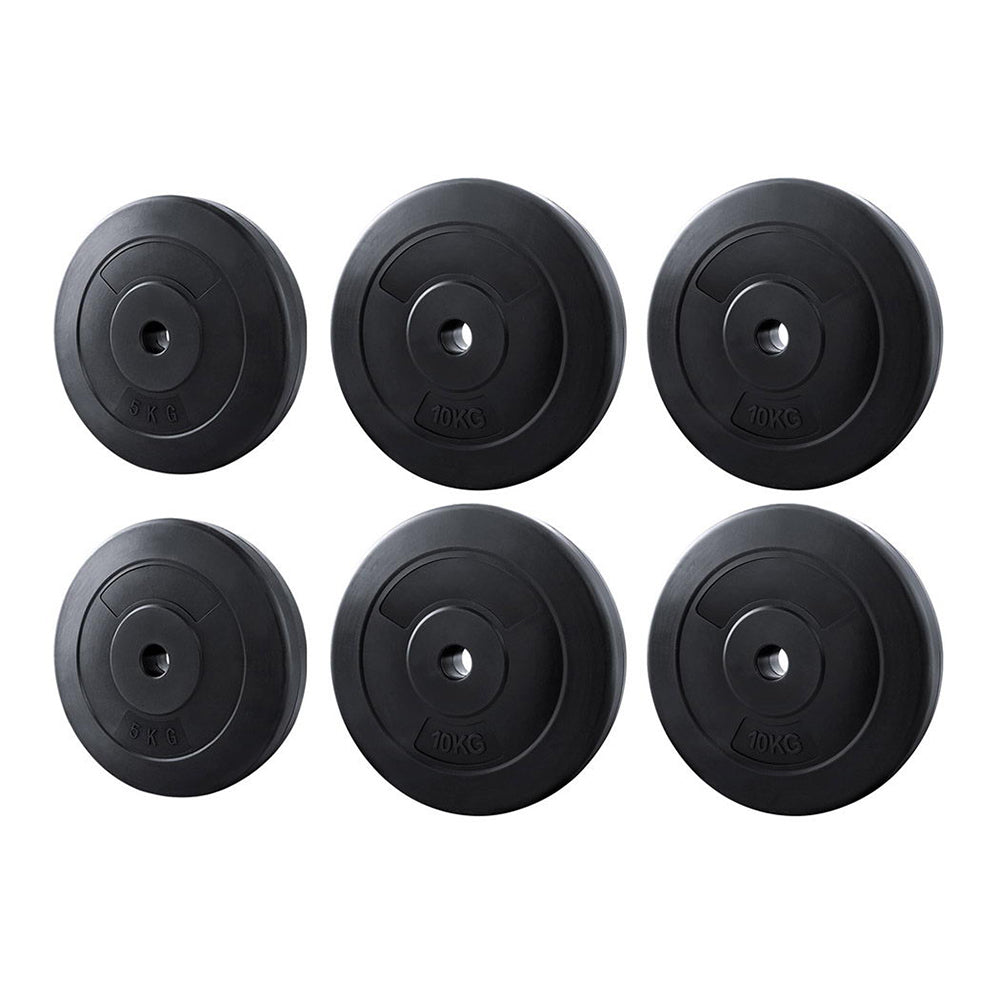 Everfit 50kg Barbell Weight Plates Standard Home Gym Press Fitness Exercise.