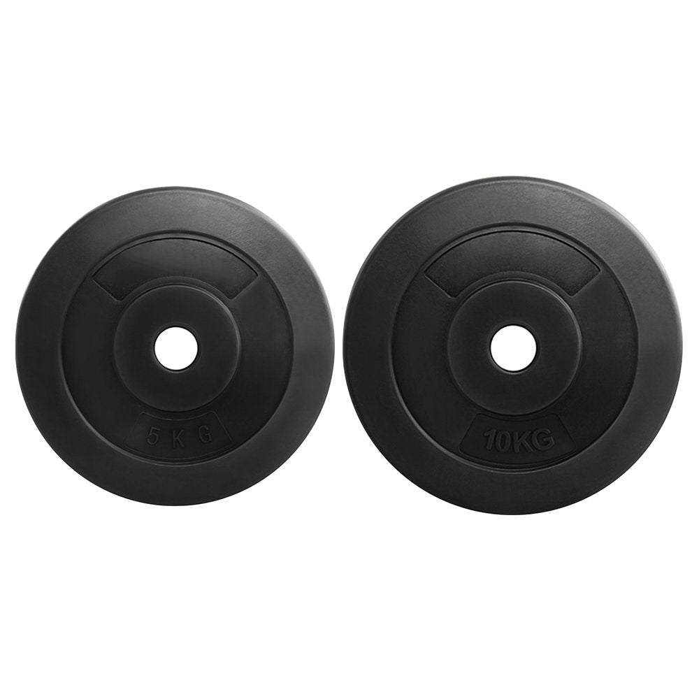 Everfit 50kg Barbell Weight Plates Standard Home Gym Press Fitness Exercise.