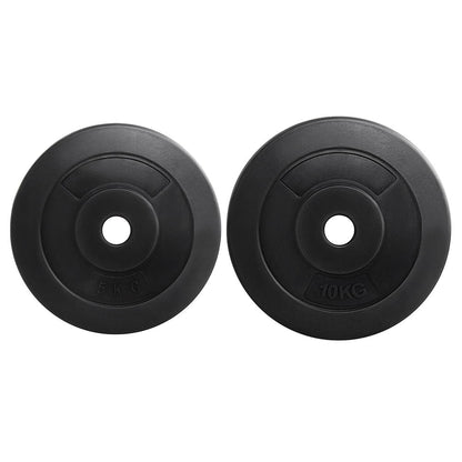 Everfit 50kg Barbell Weight Plates Standard Home Gym Press Fitness Exercise.