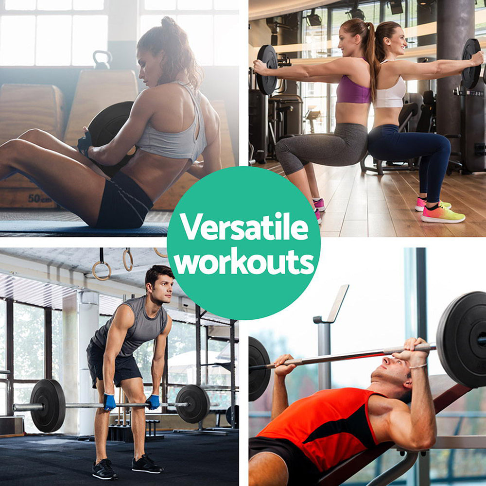 Everfit 50kg Barbell Weight Plates Standard Home Gym Press Fitness Exercise.