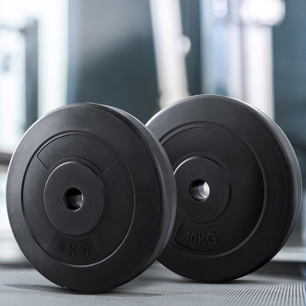 Everfit 50kg Barbell Weight Plates Standard Home Gym Press Fitness Exercise.