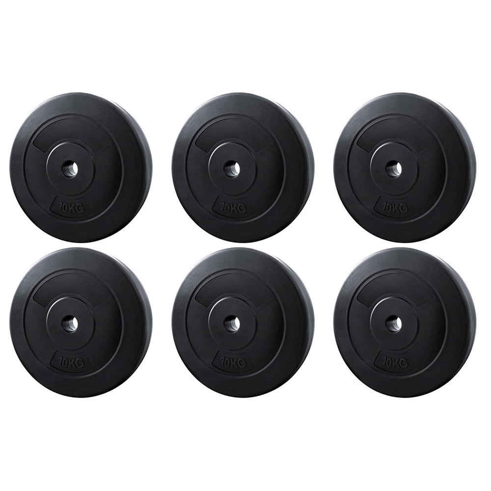 Everfit 60kg Barbell Weight Plates Standard Home Gym Press Fitness Exercise.