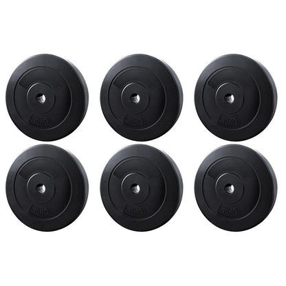 Everfit 60kg Barbell Weight Plates Standard Home Gym Press Fitness Exercise.