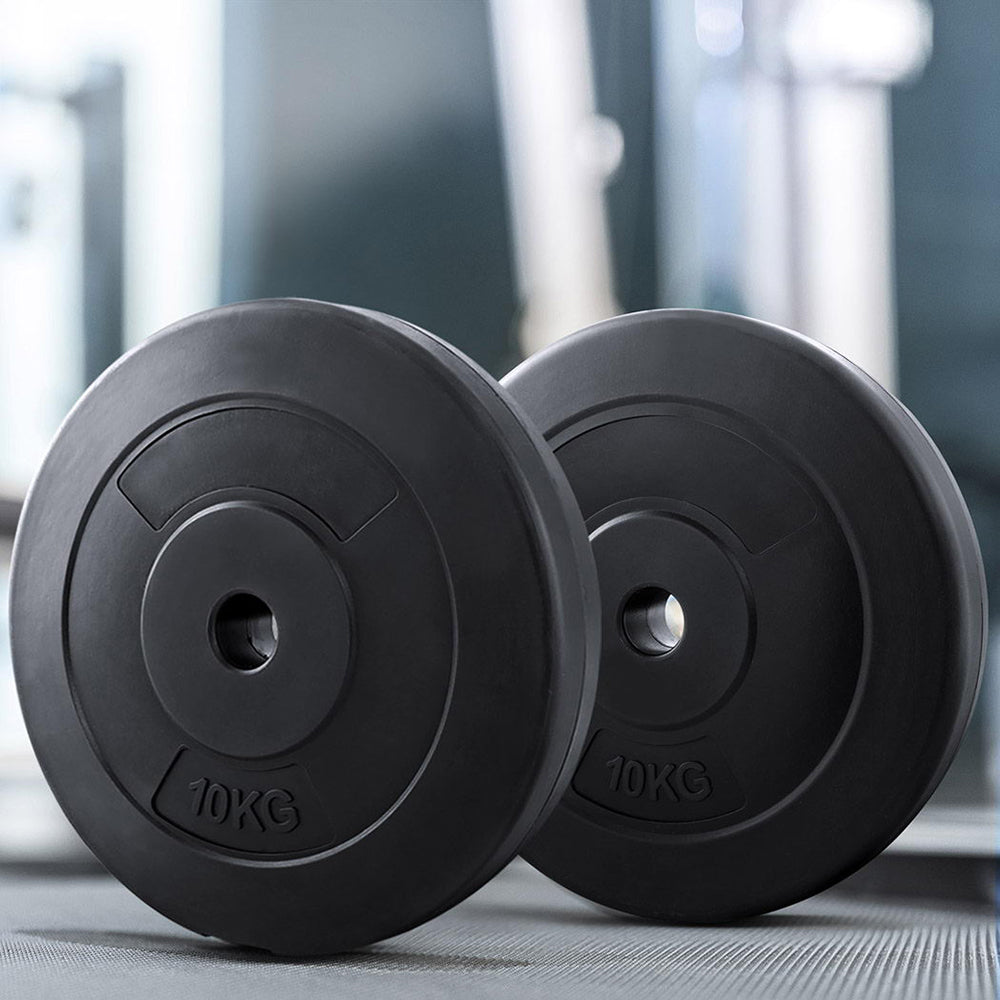 Everfit 60kg Barbell Weight Plates Standard Home Gym Press Fitness Exercise.