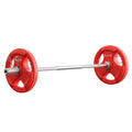 Everfit Barbells Set 36kg 120cm Dumbbell Barbell Plate Weight Lifting Home Gym Red Lifting.