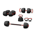 Everfit 40kg Adjustable Dumbbells Set Kettle Bell Weight Plates Barbells Gym.