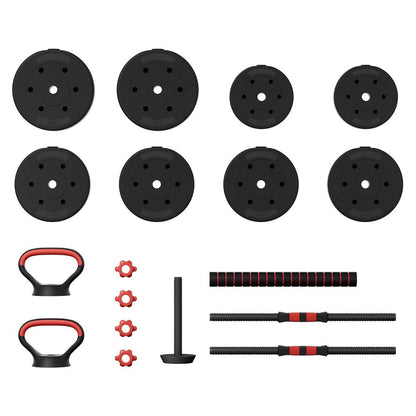 Everfit 40kg Adjustable Dumbbells Set Kettle Bell Weight Plates Barbells Gym.