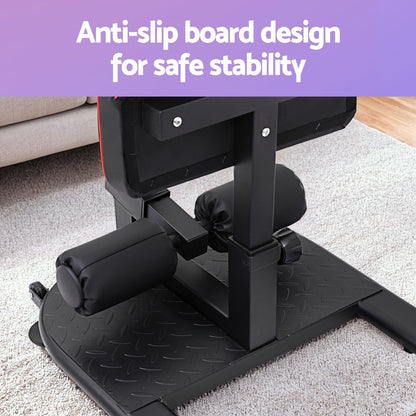 Everfit Deep Sissy Squat Weight Bench Adjustable Leg Extension Strength Training.