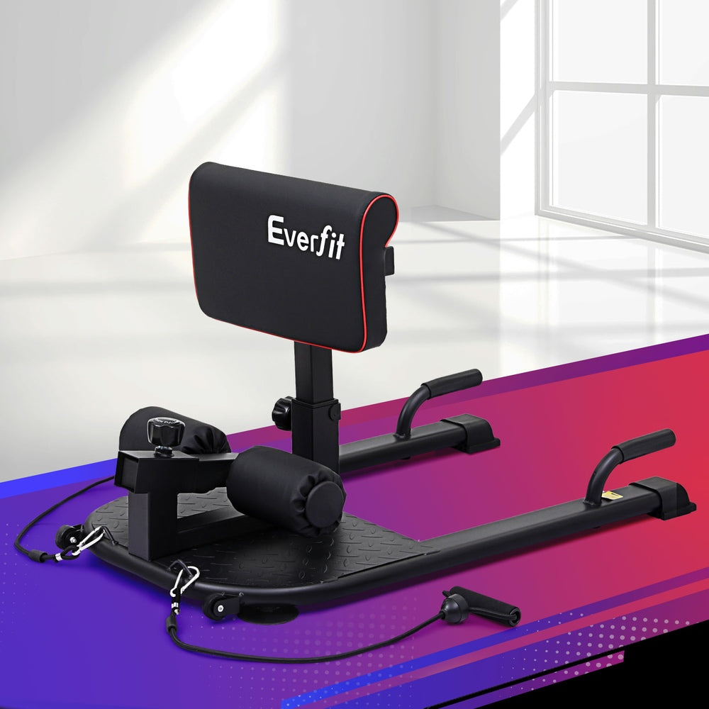 Everfit Deep Sissy Squat Weight Bench Adjustable Leg Extension Strength Training.