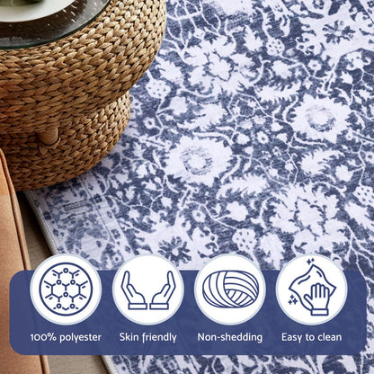 Artiss Floor Rug 120x170cm Soft Velvet Washable Modern Area Rug Floor Carpet Mat