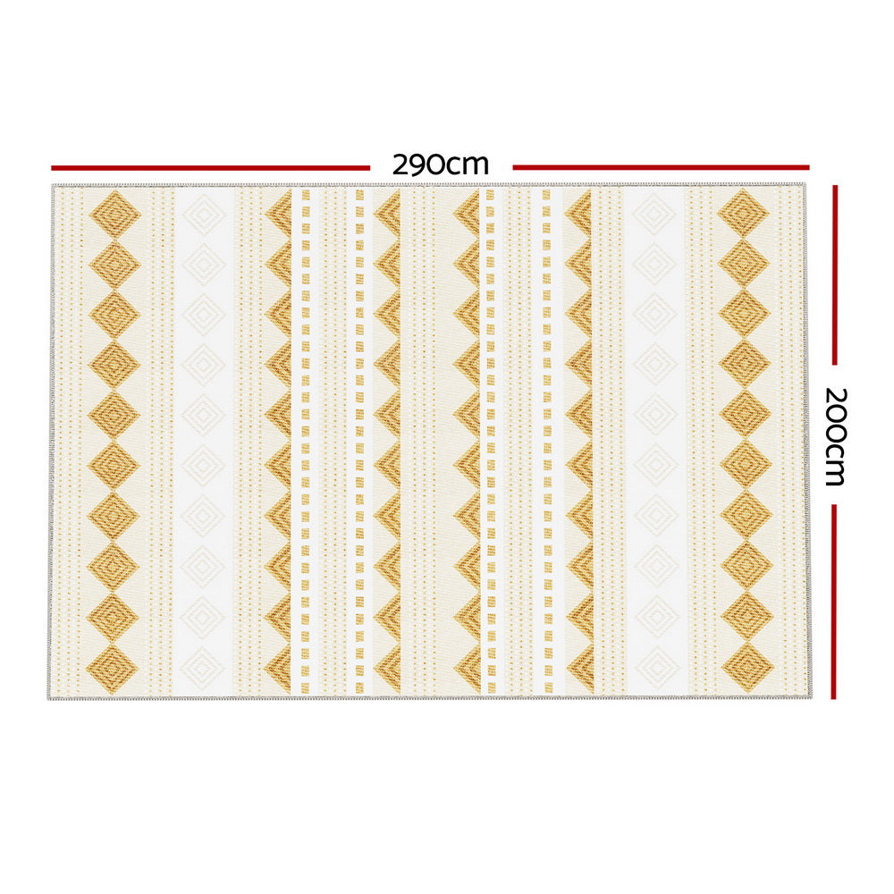 Artiss Rug 200x290cm Area Rug Washable Mat Large Carpet Soft Short Pile Ella