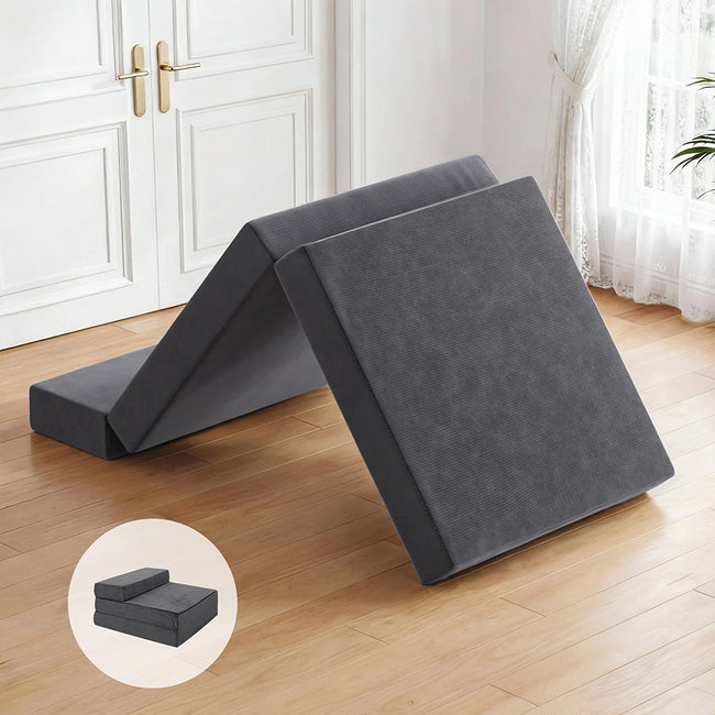Giselle Bedding Foldable Mattress Folding Foam Bed Mat Single Grey Hover Image