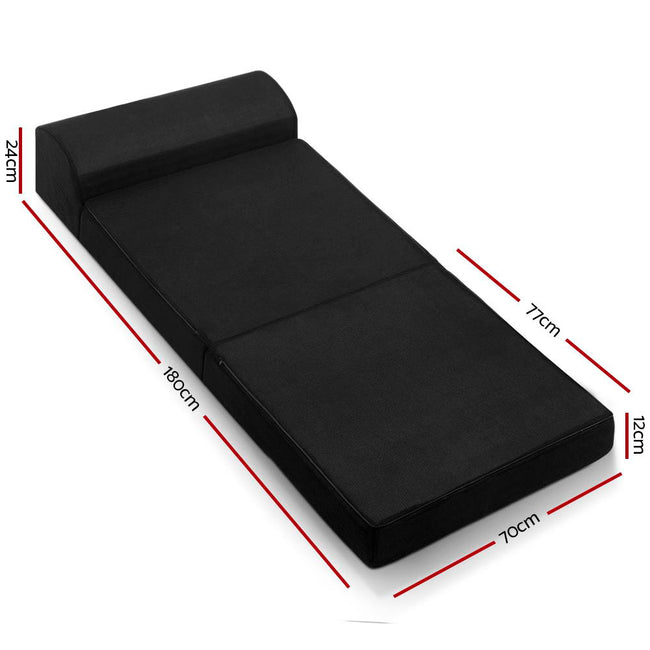 Giselle Bedding Foldable Mattress Folding Foam Bed Mat Black Main Image