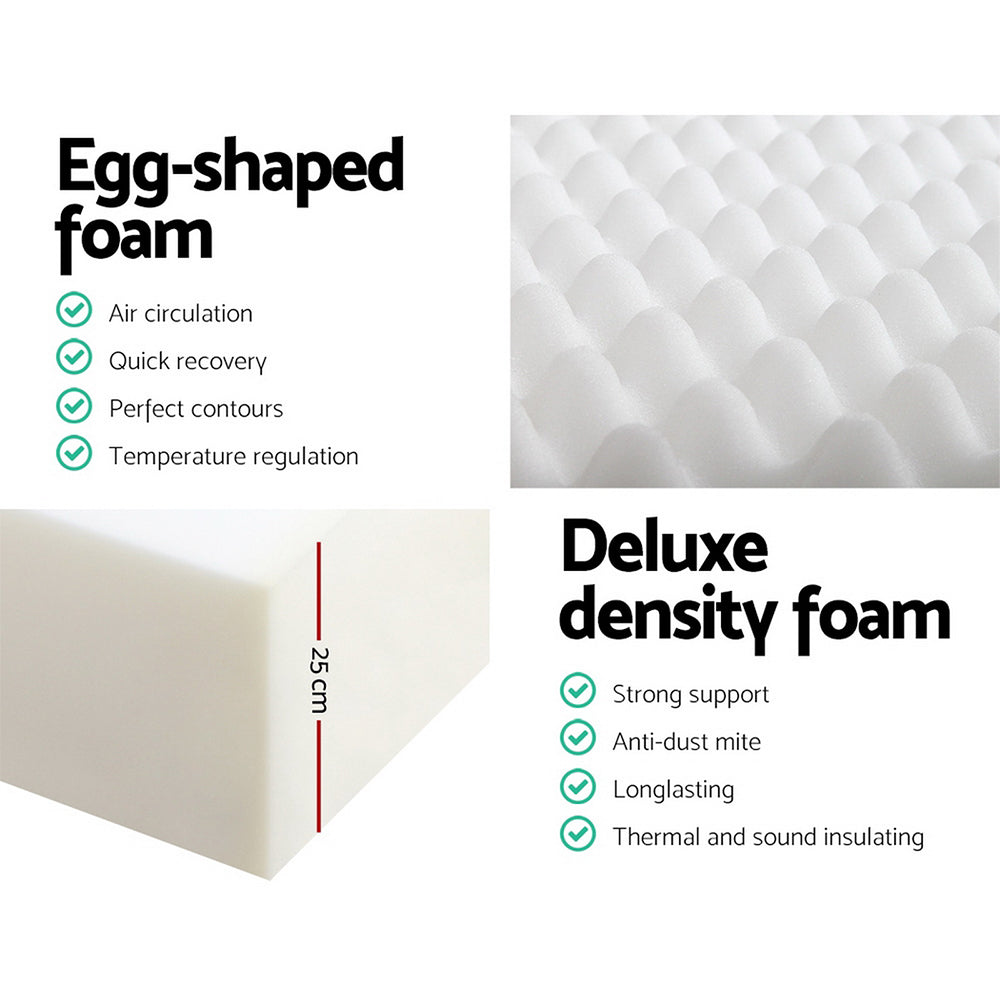 Giselle Bedding Memory Foam Mattress Bed Cool Gel 25cm King Single.