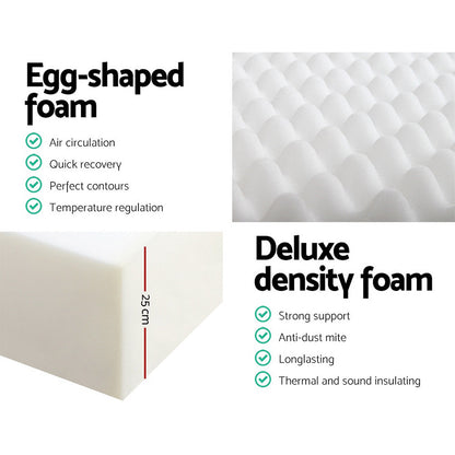 Giselle Bedding Memory Foam Mattress Bed Cool Gel 25cm King Single.