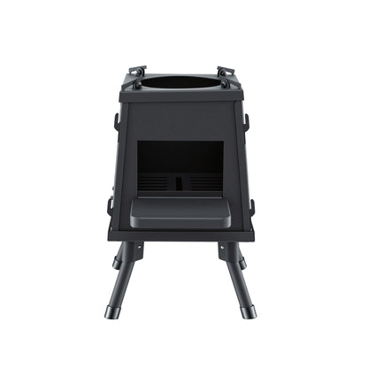 Grillz Fire Pit BBQ Portable Outdoor Fireplace Metal Camping Stove for Boiling Water, BBQ, Picnics