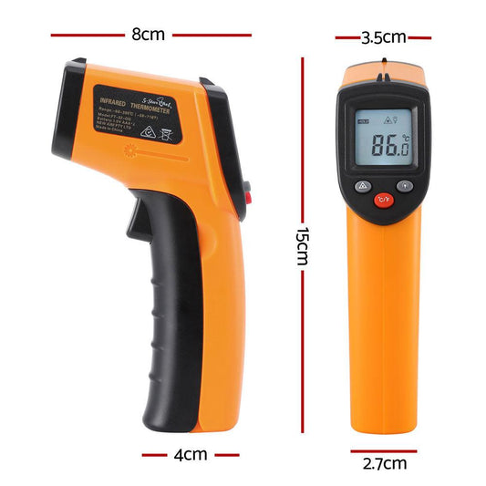 5-star Chef Laser Infrared Thermometer Food Digital Temperature Gun Smoker Pizza BBQ.