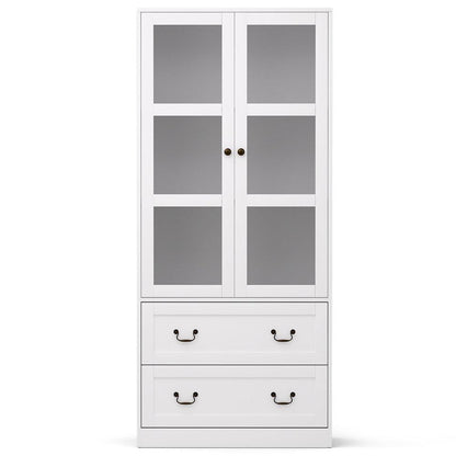 Artiss Buffet Sideboard 180cm Hutch Storage Cabinet Kitchen Drawer Door White.