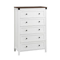 Artiss 5 Chest of Drawers Storage Tallboy White & Walnut