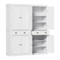 Artiss 2x Buffet Sideboard Cabinet 6-Tier Storage Pantry Cupboard Drawer White