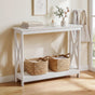 Artiss Console Table Entryway Hallway Display 2-Tier Narrow Sofa Table 100CM White