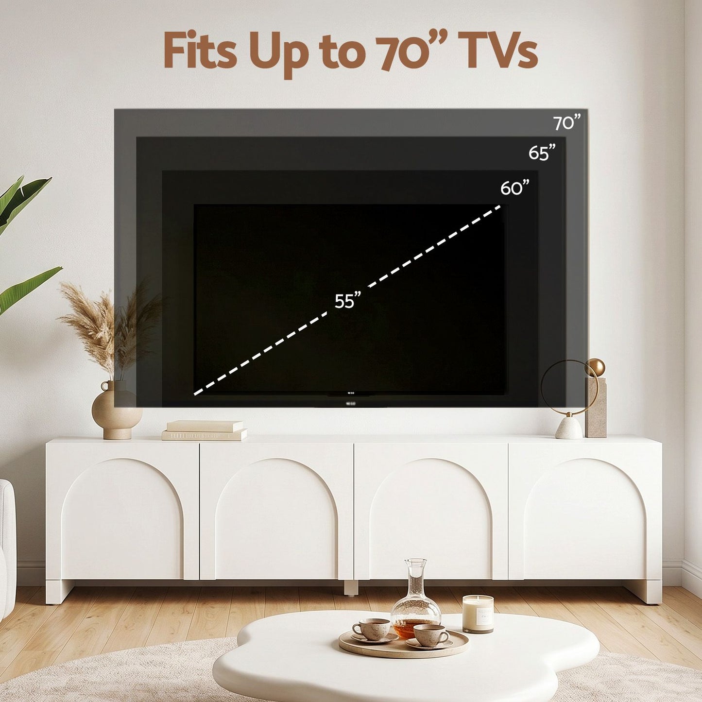 Artiss TV Unit Entertainment Unit Storage Cabinet Adjustable Shelf 180cm White