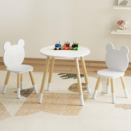 Keezi 3 Piece Kids Table and Chairs Set Activity Playing Study Children Desk.