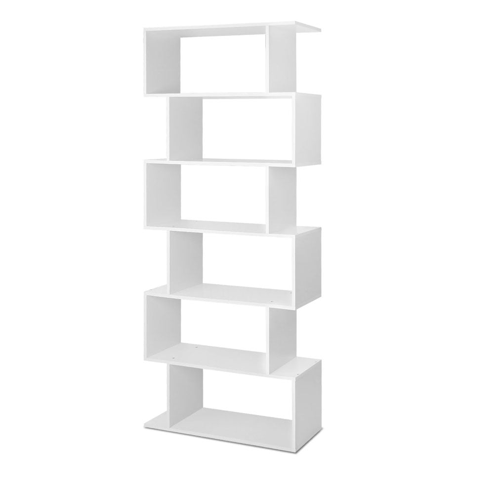 Artiss Bookshelf 6 Tiers - RIVA White.