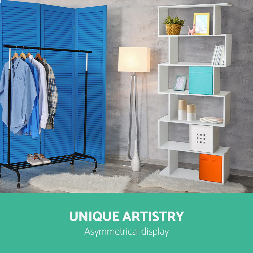 Artiss Bookshelf 6 Tiers - RIVA White.