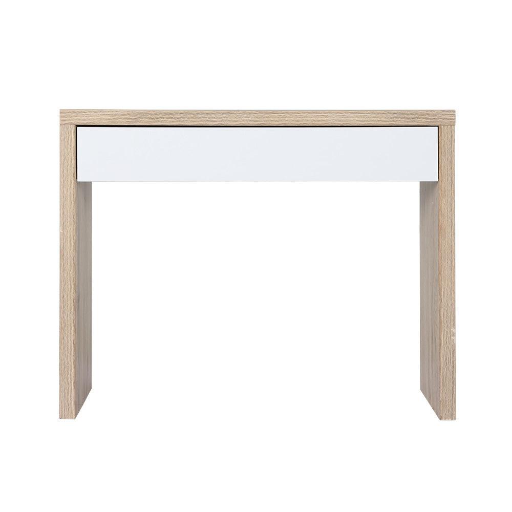 Artiss Console Table Storage Drawer Jory White Pine.