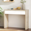 Artiss Console Table Storage Drawer Jory White Pine.