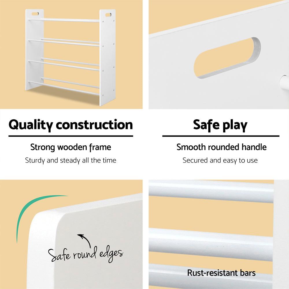 Keezi Kids Toy Box 12 Bins Bookshelf Organiser Children Storage Rack.