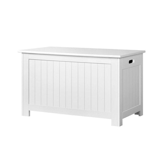 Keezi Kids Toy Box Chest Storage Blanket Children Clothes Room Organiser White.