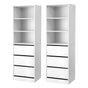 Artiss 2x Chest of 3 Drawers Tallboy Cabinet White