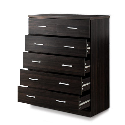 Artiss 6 Chest of Drawers - ANDES Walnut.