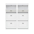 Artiss 2x Shoe Cabinet Storage Organiser 3 Flip Drawer White