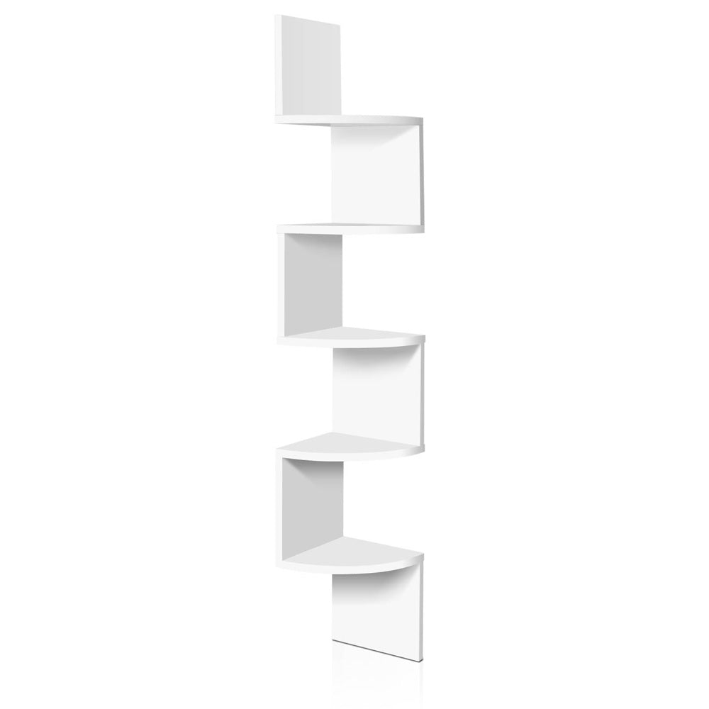 Artiss Wall Shelf Corner Floating 5-Tier White.