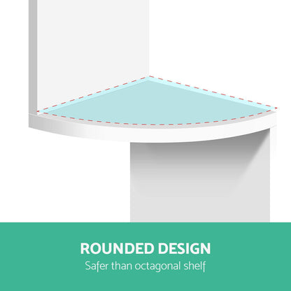 Artiss Wall Shelf Corner Floating 5-Tier White.