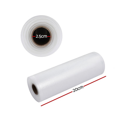 2 Rolls Food Vacuum Sealer Bags Storage Saver Heat Sealing Bag Pack 28CMX6M