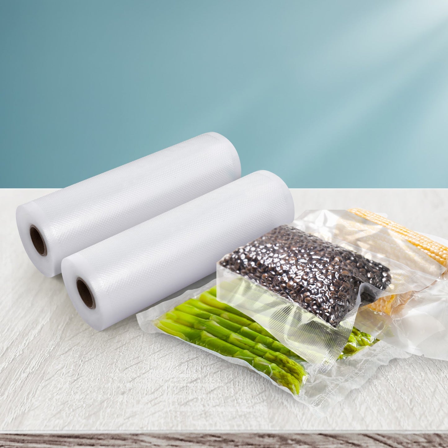 2 Rolls Food Vacuum Sealer Bags Storage Saver Heat Sealing Bag Pack 28CMX6M