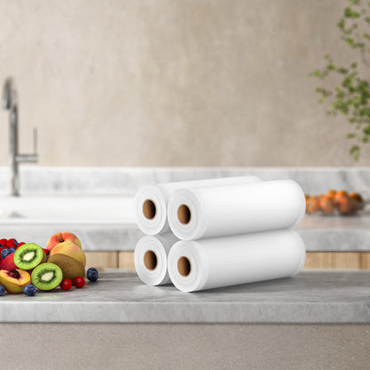 4 Rolls Food Vacuum Sealer Bags Storage Saver Heat Sealing Bag Pack 28CMX6M