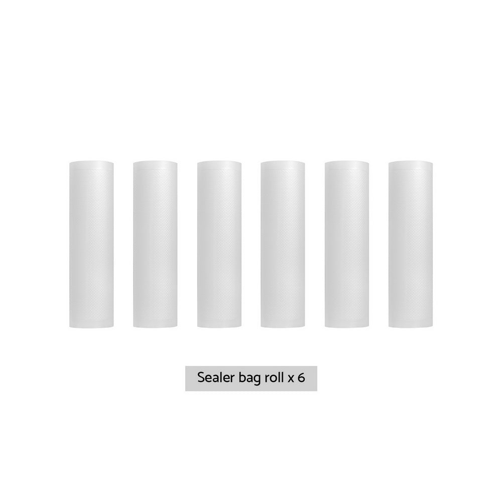 6 Rolls Food Vacuum Sealer Bags Storage Saver Heat Sealing Bag Pack 28CMX6M