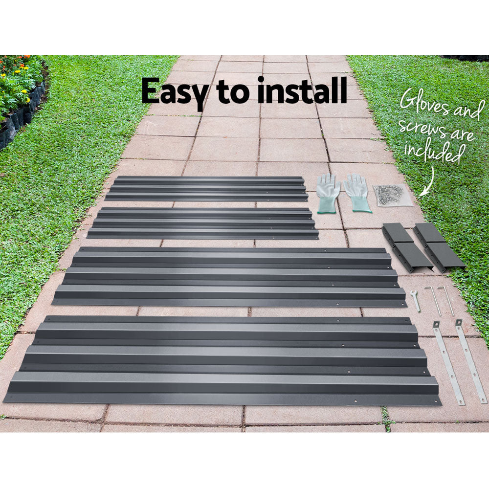 Green Fingers Garden Bed 180x90cm Planter Box Raised Container Galvanised Steel.