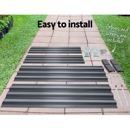Green Fingers Garden Bed 180x90cm Planter Box Raised Container Galvanised Steel.