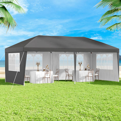 Instahut Gazebo 3x6m Pop Up Marquee Wedding Party Outdoor Camping Canopy Grey