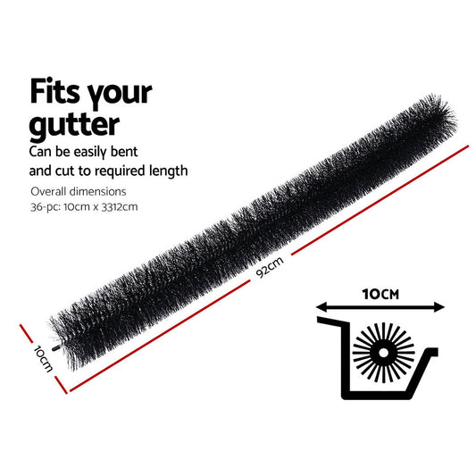 Gardeon Gutter Guard Brush 32M 92X10cm 36PCS.