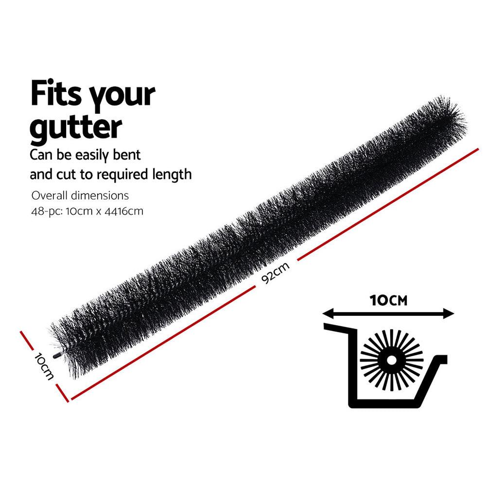 Gardeon Gutter Guard Brush 44M 92X10cm 48PCS.